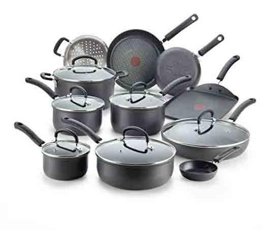 T-Fal E765SH Cookware set