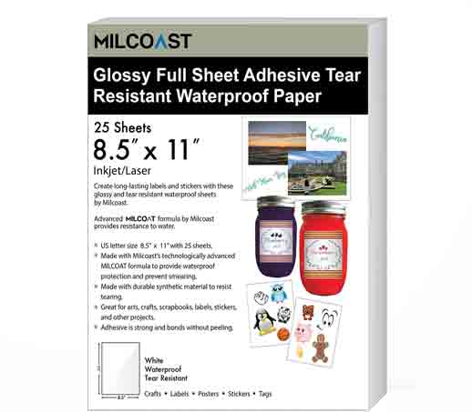 Milcoast Glossy White Full Sheet