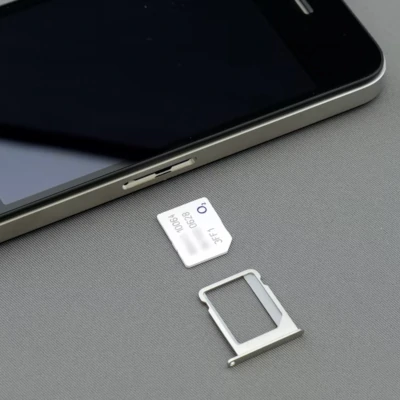 SIM card with wireless phone.