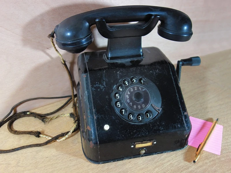 Vintage rotary telephone