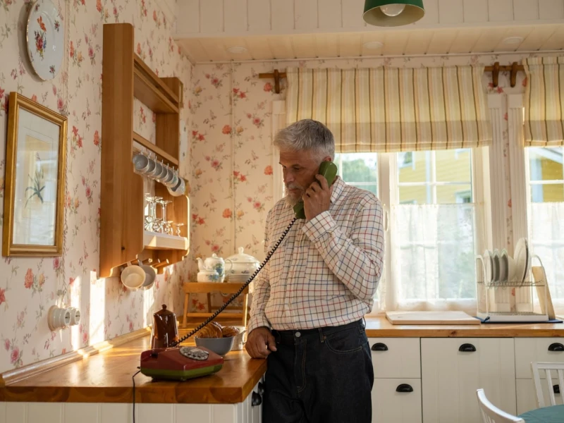 Senior using free landline service