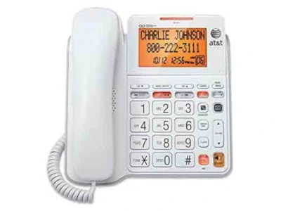 Landline phone with answering machine