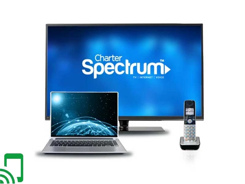 Charter Spectrum network for phone, internet, and cable.