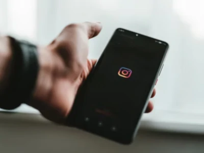Smart phone loading Instagram